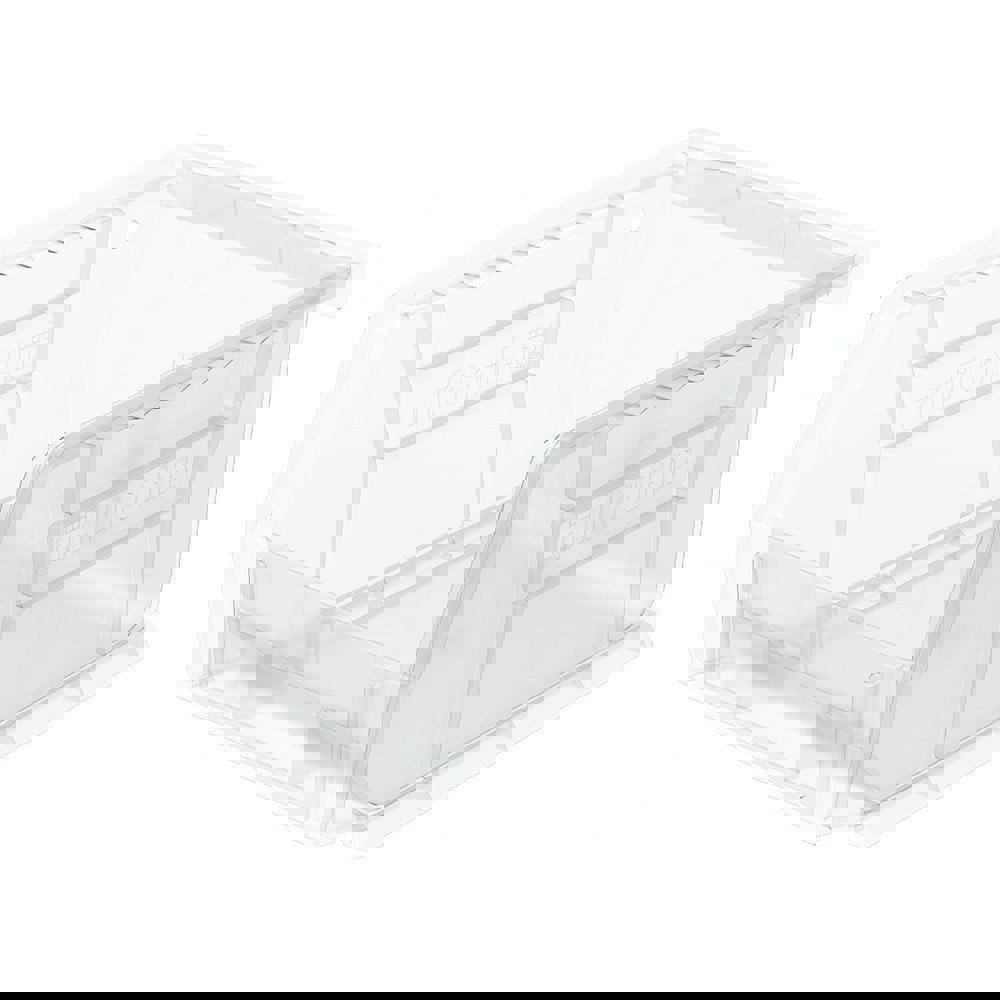 Plastic Hopper Stacking Bin: Clear